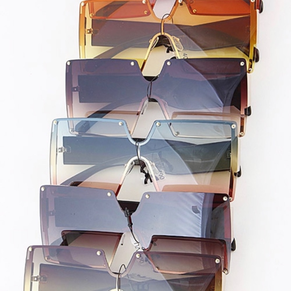 🦄 Host Pick 🦄 Square Frame Mix Tone Sunglasses